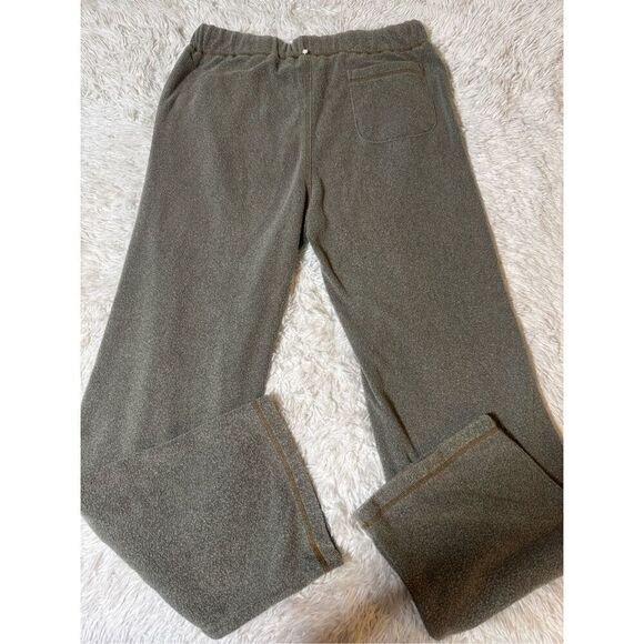Men's terry cloth drawstring elastic waist olive sweatpants 34x33 - Picture 4 of 7